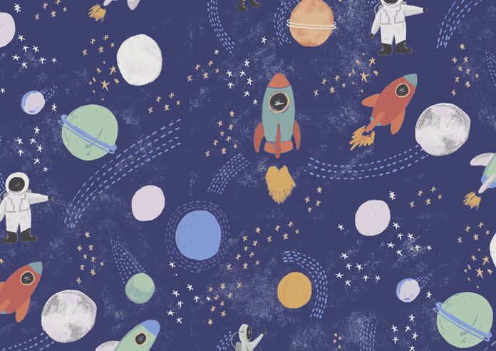 Outer Space, Celestial Blue - Roller Blind - Image 6